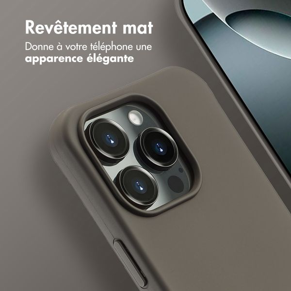 imoshion Coque arrière Color avec cordon amovible et MagSafe Apple iPhone 16 Pro - Black Coffee