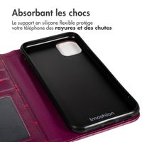 imoshion Étui de télephone portefeuille Design Apple iPhone 12 (Pro) - Crush Check Coral Dust