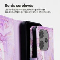 imoshion Étui de télephone portefeuille Design Xiaomi Redmi Note 14 (4G) - Purple Marble