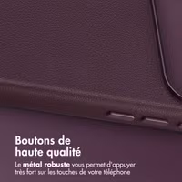 Accezz Coque arrière en cuir avec MagSafe Apple iPhone 17 Pro Max - Heath Purple