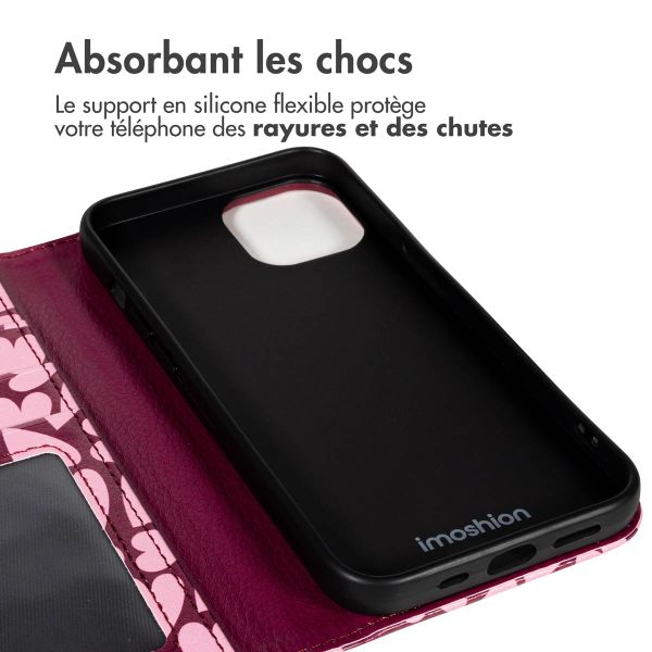 imoshion Étui de télephone portefeuille Design Apple iPhone 13 - Hearty Blush