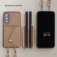 Selencia Coque de télephone Sera avec cordon et porte-cartes enveloppe Samsung Galaxy A37 (5G) - Taupe