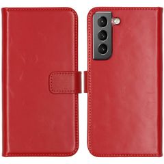 Selencia Étui portefeuille en cuir véritable Samsung Galaxy S22 - Rouge