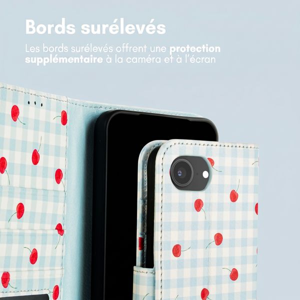 imoshion Étui de télephone portefeuille Design Apple iPhone 17e / 16e - Cherry Check