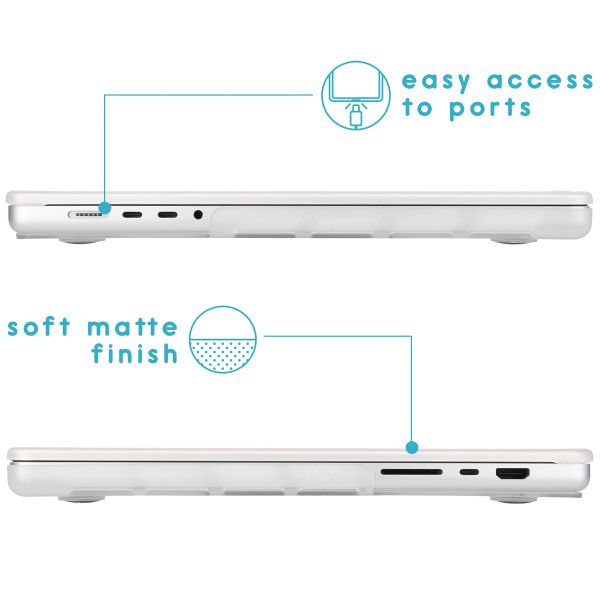 imoshion Coque Laptop pour Apple MacBook Pro 16 pouces (2021) / Pro 16 pouces (2023) M3 chip - A2485 / A2780 / A2991 / A3186 / A3403 - Transparent