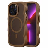 Selencia Coque arrière Wavy avec MagSafe Apple iPhone 13 Pro - Mocha Brown