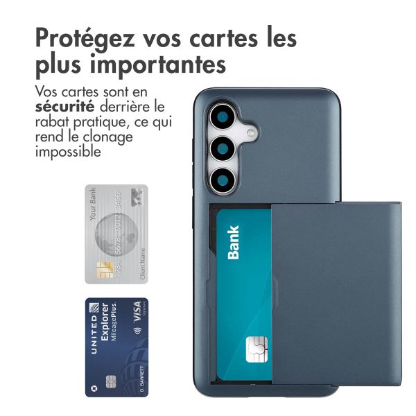 imoshion Coque arrière avec porte-cartes Samsung Galaxy S25 - Bleu foncé