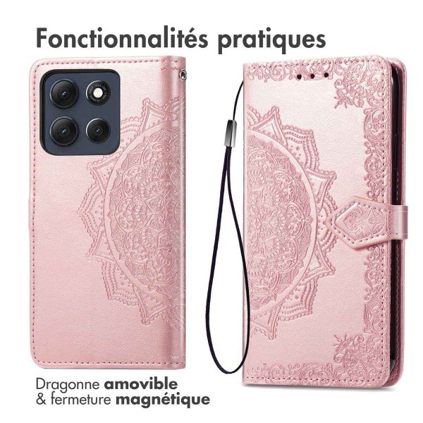imoshion Etui de télephone Mandala Motorola Moto G86 Power - Rose Doré