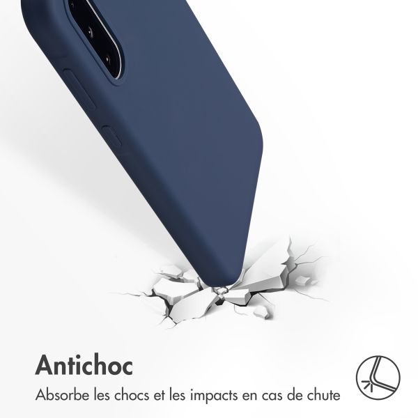 Accezz Coque Liquid Silicone Samsung Galaxy A36 - Bleu foncé