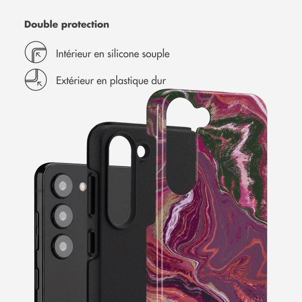 Selencia Coque arrière Vivid Samsung Galaxy S23 - Marble Purple