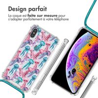 imoshion Coque Design avec cordon Apple iPhone X / Xs - Jellyfish Watercolor