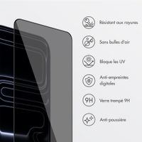 Accezz Protection d’écran en verre trempé avec filtre de confidentialité + Applicateur Apple iPhone 17 Pro