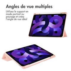 imoshion Coque tablette rigide Trifold Apple iPad Air 11 pouces (2025) M3 / (2024) M2 / Air 5 (2022) / Air 4 (2020) - Rose