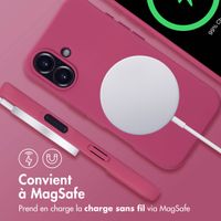 imoshion Coque de couleur avec cordon amovible MagSafe iPhone 16 - Raspberry