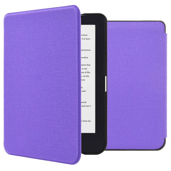 imoshion Étui de liseuse portefeuille Canvas Sleepcover Kobo Clara HD - Violet