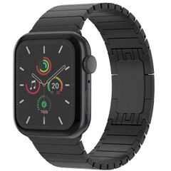 Selencia Bracelet à maillons en acier Apple Watch Series 1 t/m 9 / SE (38/40/41 mm) | Series 10 / 11 (42 mm) - Noir