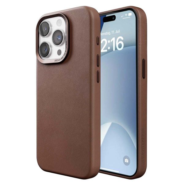 Woodcessories Coque Bio Leather MagSafe iPhone 15 Pro Max - Brun