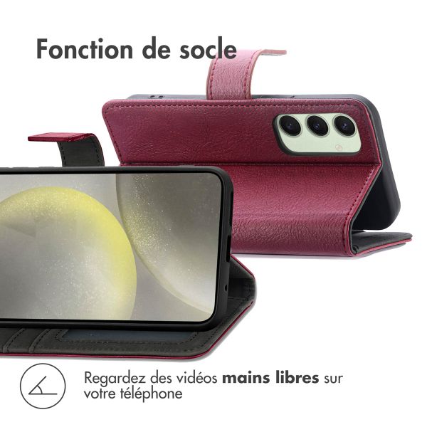 imoshion Étui de télephone portefeuille Samsung Galaxy S24 FE - Bordeaux