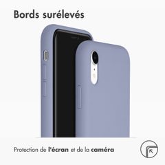 Accezz Coque Liquid Silicone Apple iPhone Xr - Lavender Gray