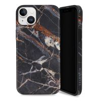 Selencia Aurora Coque Fashion iPhone 15 Plus - Coque durable - 100% recyclée - Marbre Noir