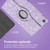 imoshion Coque tablette Design rotatif à 360° Samsung Galaxy Tab A9 Plus - Lavender Flowers