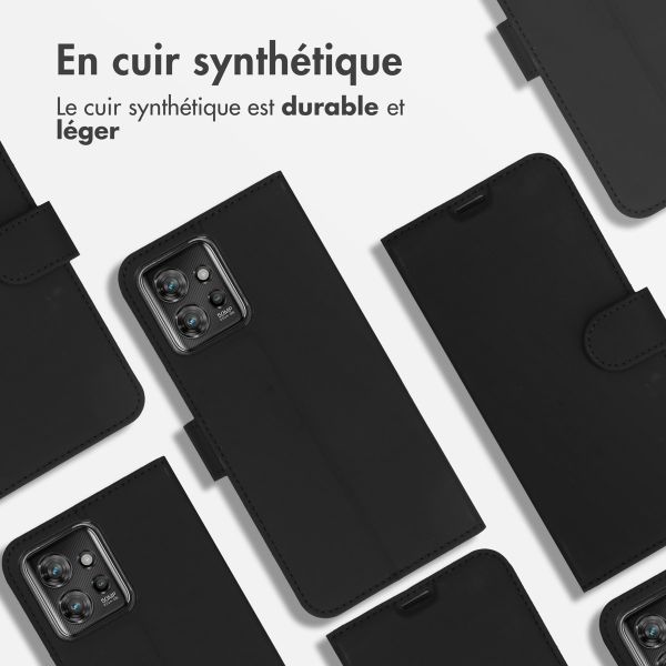 Accezz Étui de télephone Wallet Motorola ThinkPhone - Noir