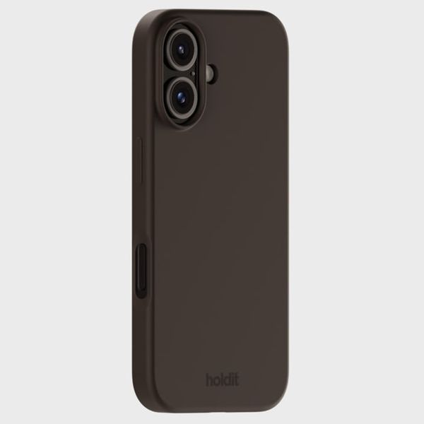 Holdit Coque Silicone Apple iPhone 16 - Chocolate