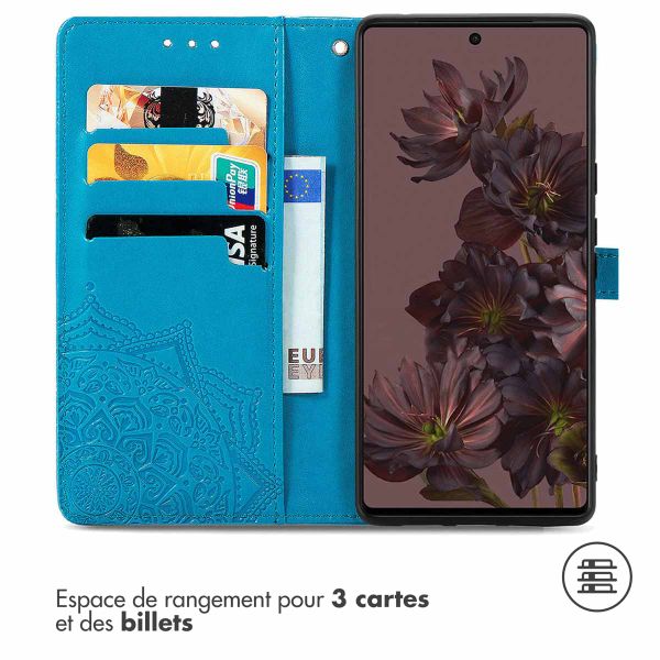 imoshion Etui de téléphone portefeuille Mandala Google Pixel 7 - Turquoise