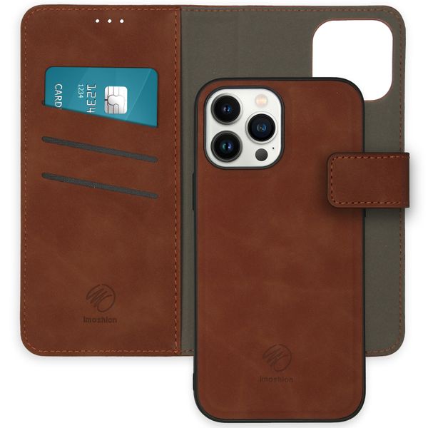 imoshion Etui de téléphone de type portefeuille 2-en-1 iPhone 13 Pro Max - Brun