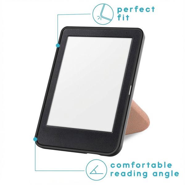 imoshion Étui de liseuse portefeuille Pliable Kobo Clara Colour / BW - Rose Doré