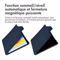 Accezz Coque tablette Rugged Trifold Apple iPad 11 (2025) 11 pouces A16 / iPad 10 (2022) 10.9 pouces - Bleu foncé
