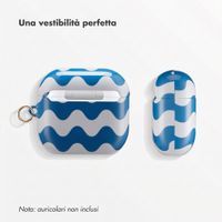 Selencia Coque Vivid  Apple Airpods 4 - Wave Vibes Classic Blue