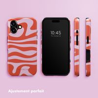 Selencia Coque arrière Vivid Tough avec MagSafe iPhone 16 - Dream Swirl Pink