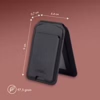 Accezz Portefeuille en cuir avec support - Compatible avec MagSafe et Qi2 - Onyx Black