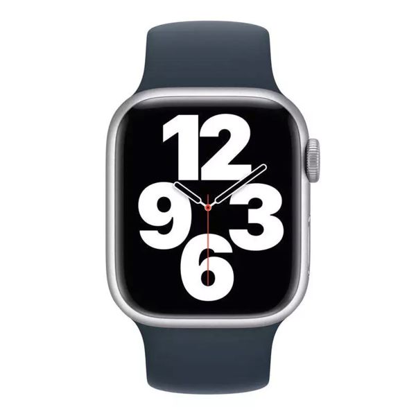 Apple Bracelet Boucle unique en Silicone Apple Watch | 38/40/41/42 mm - Taille 5 - Storm Blue