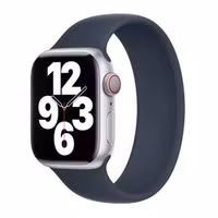 Apple Bracelet Boucle unique en Silicone Apple Watch | 44/45/46/49 mm - Taille 3 - Bleu Orage