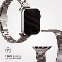 Selencia Bracelet à maillons fin en acier Apple Watch Series 1 t/m 9 / SE (38/40/41 mm) | Series 10 / 11 (42 mm) - Argent