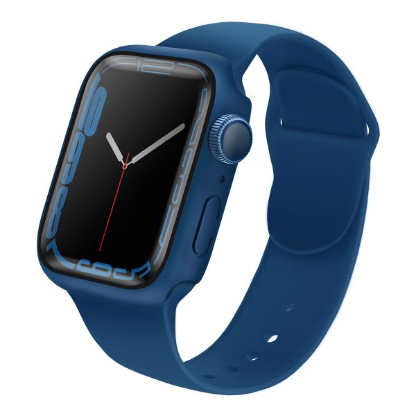 Uniq Legion Coque Apple Watch avec protection d'écran en Verre Trempé Apple Watch 7-9 - 45 mm - Cobalt Blue