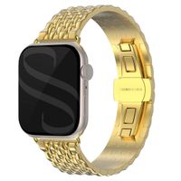 Selencia Bracelet dragon en acier Apple Watch Series 1 á 9 / SE (38/40/41 mm) | Series 10 (42 mm) - Or