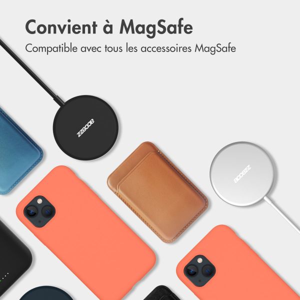 Accezz Coque Liquid Silicone avec MagSafe Apple iPhone 15 - Nectarine