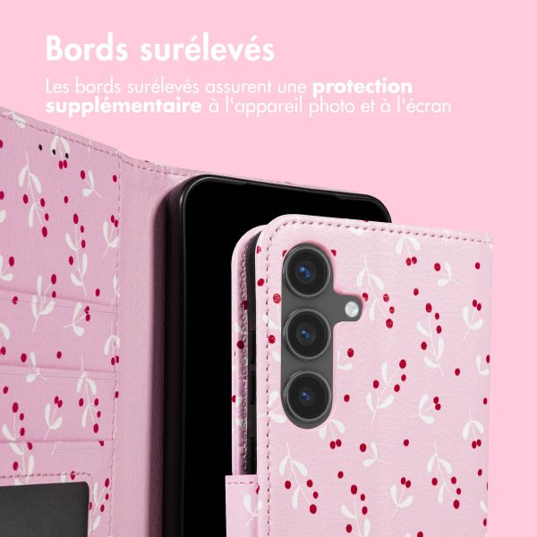 imoshion Étui de télephone portefeuille Design Samsung Galaxy S25 - Blush Berries