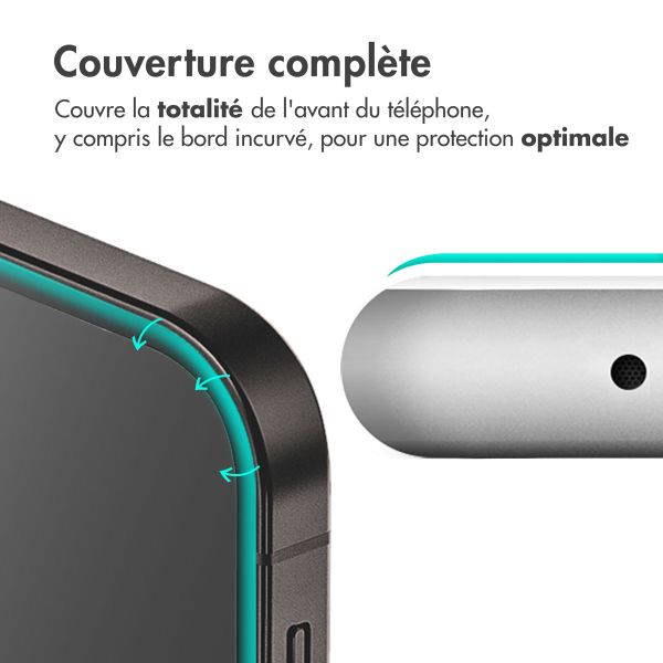 Accezz Protection d'écran en verre trempé avec applicateur iPhone 13 / 13 Pro / 14 / 16e