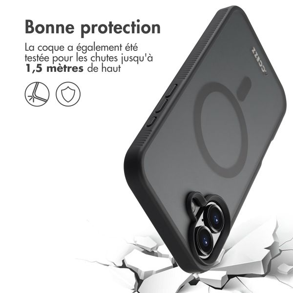 Accezz Coque Givrée Robuste avec MagSafe iPhone 16 - Noir