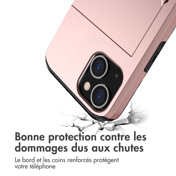 imoshion Coque arrière avec porte-cartes iPhone 13  - Rose Dorée