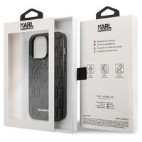 Karl Lagerfeld Coque arrière rigide Monogram Plaque iPhone 13 Pro - Noir