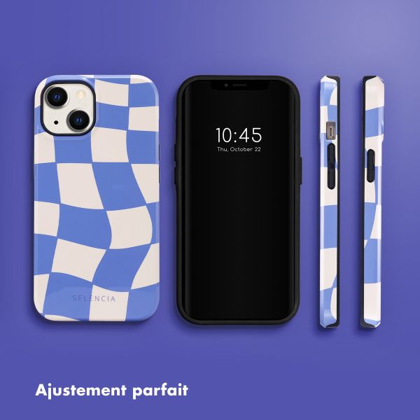 Selencia Coque arrière Vivid Tough iPhone 14 - Groovy Sapphire Blue