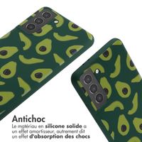 imoshion Coque design en silicone avec cordon Samsung Galaxy S21 Plus - Avocado Green