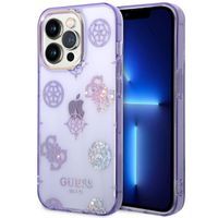 Guess Coque Peony Glitter Apple iPhone 14 Pro - Violet