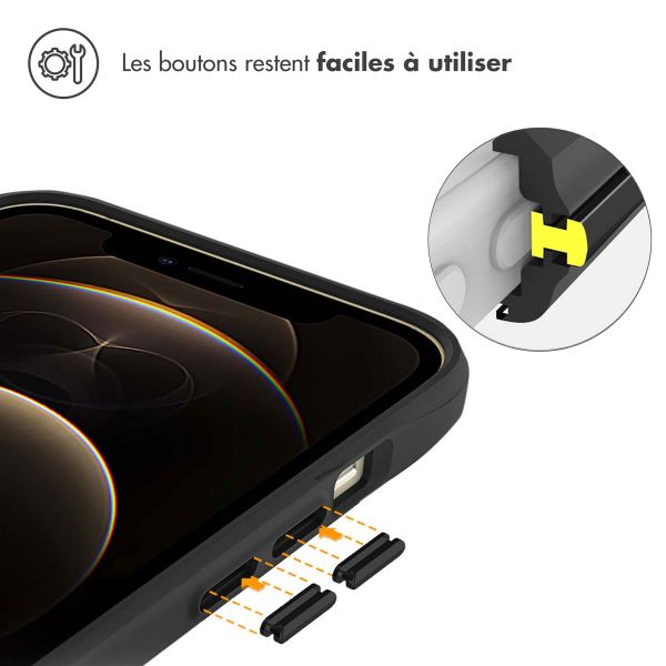 imoshion Coque Rugged Hybrid Apple iPhone 12 Pro Max - Noir / Transparent