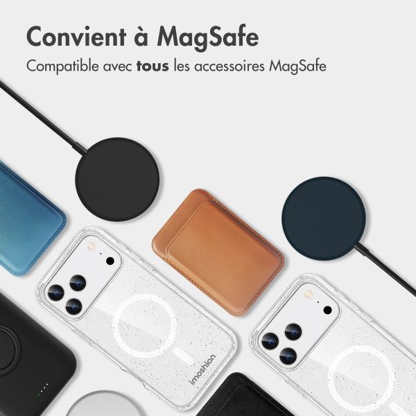 imoshion Coque Pailletée avec MagSafe Apple iPhone 17 Pro Max - Transparent